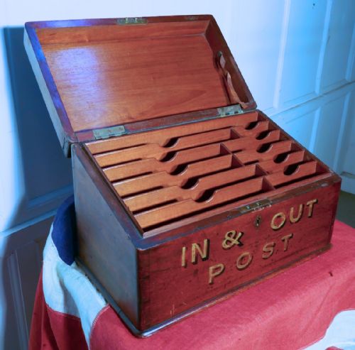 fig 1. A Charming Victorian Mahogany Post or Stationary Box