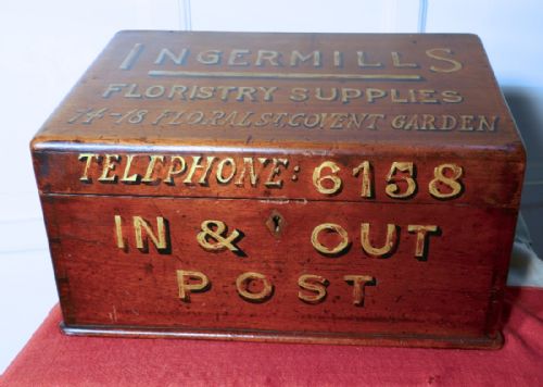 fig 3. A Charming Victorian Mahogany Post or Stationary Box