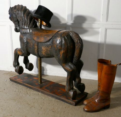 fig 1. 19th Century Wooden Spanish Carousel Galloper or Fair Ground Horse