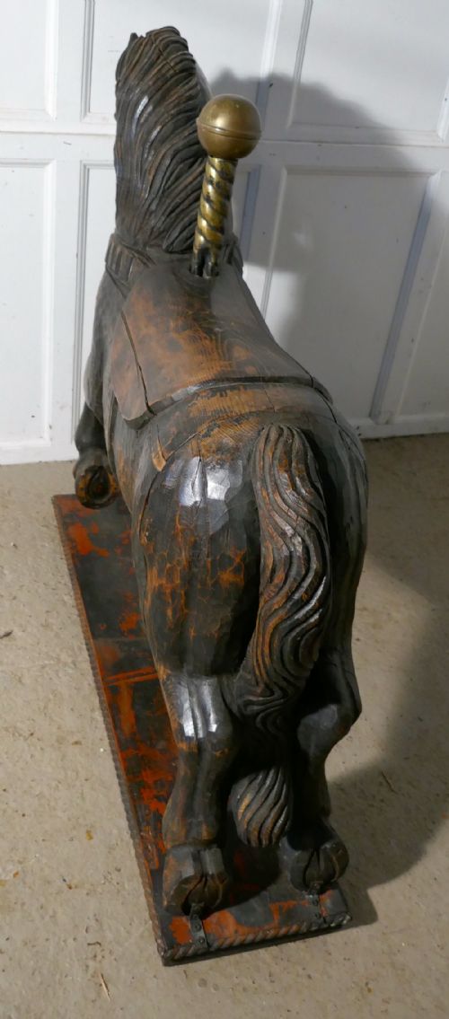 fig 3. 19th Century Wooden Spanish Carousel Galloper or Fair Ground Horse
