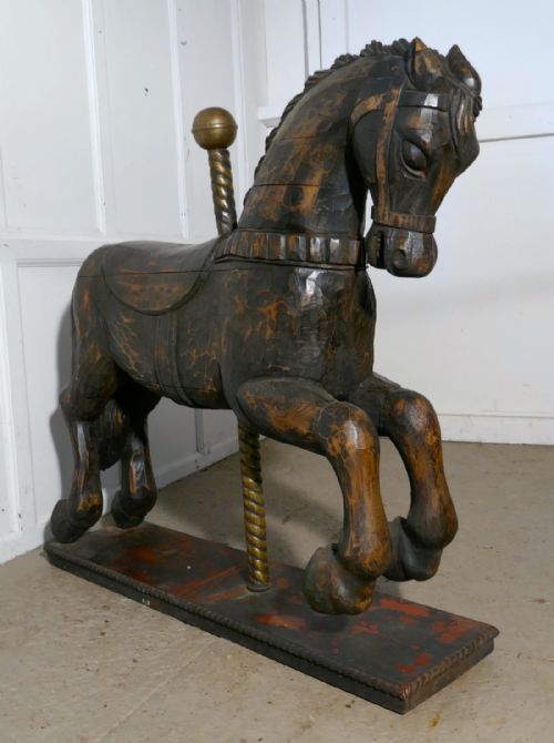 fig 4. 19th Century Wooden Spanish Carousel Galloper or Fair Ground Horse