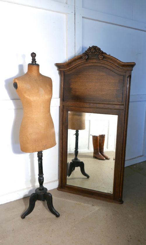 fig 1. A Very Large French Carved Oak Wall Mirror