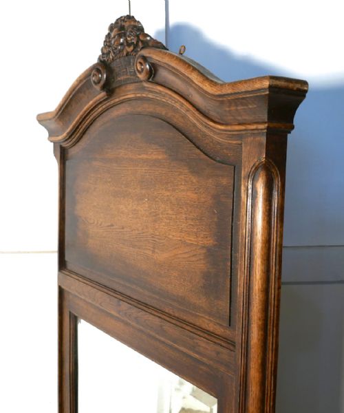 fig 2. A Very Large French Carved Oak Wall Mirror