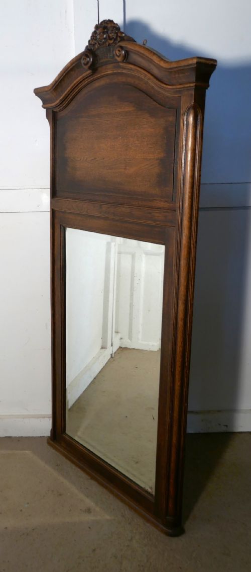 fig 3. A Very Large French Carved Oak Wall Mirror