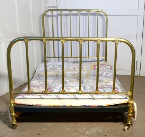 fig 3. Superb Quality Victorian Brass Large Single Bed