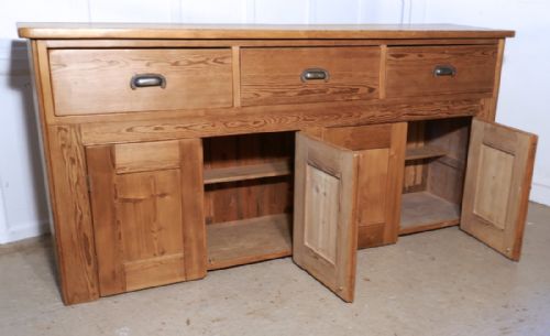 fig 3. Large Victorian Pine Farmhouse Kitchen Dresser Base,