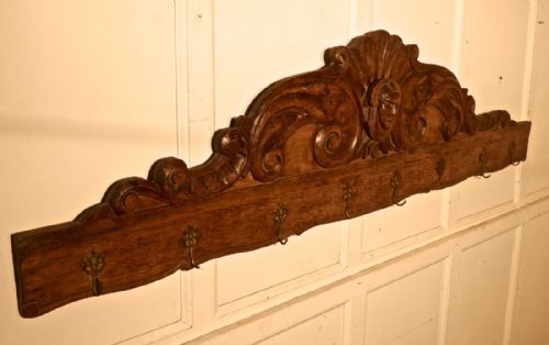 fig 1. 19th Century French Carved Oak Coat Hooks