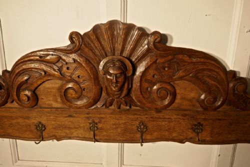 fig 2. 19th Century French Carved Oak Coat Hooks