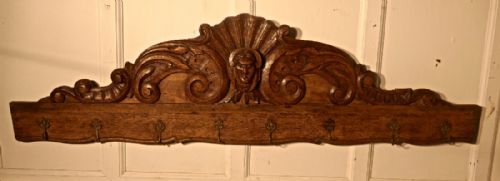 fig 3. 19th Century French Carved Oak Coat Hooks