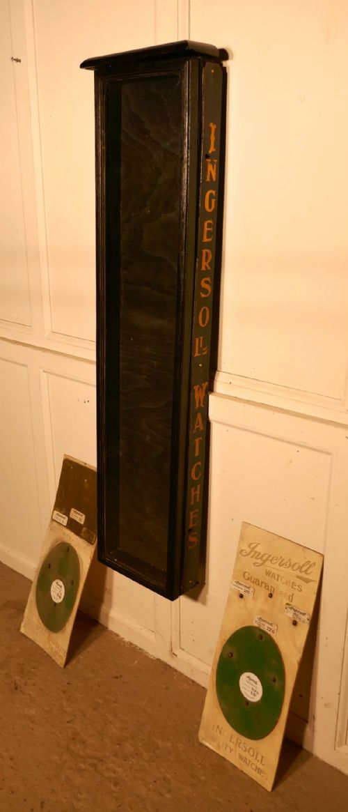 fig 1. Ingersoll Wall Hanging, Watch or Jewellery Shop Display Cabinet