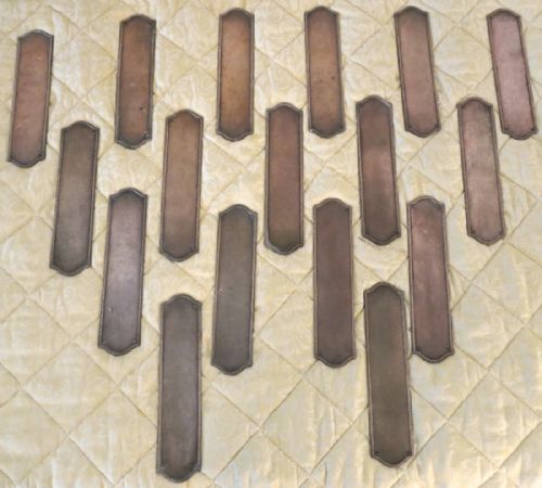 A Large Set of 19th Century Copper Bronze Door Finger Plates