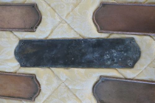 fig 1. A Large Set of 19th Century Copper Bronze Door Finger Plates 