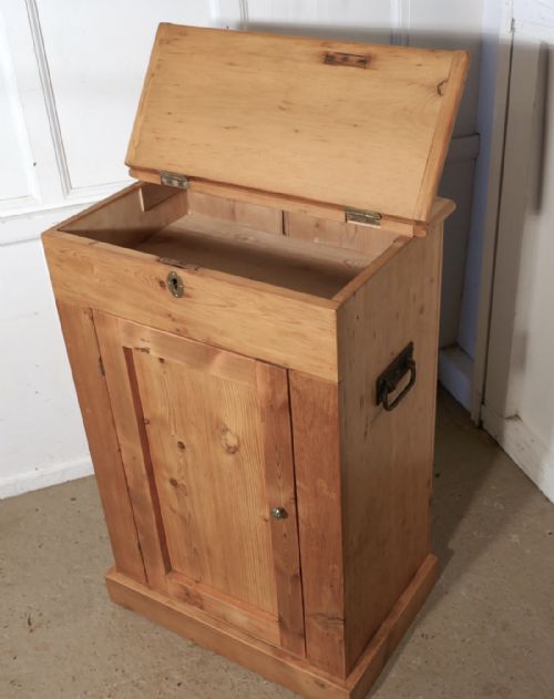 fig 3. A 19th Century Stripped Pine,Top Opening Campaign Cupboard