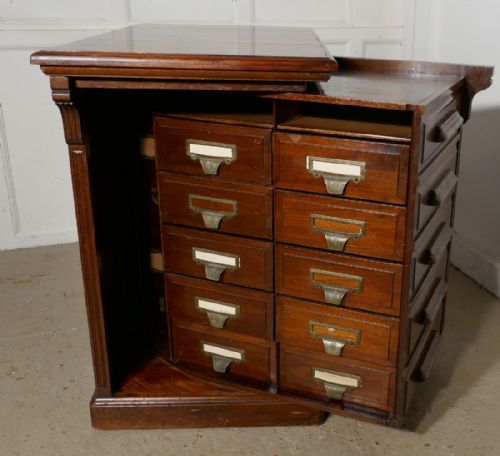fig 4. Superb Metamorphic Mahogany Pedestal Filing Cabinet by Shanon