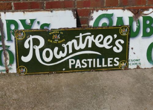 Original Rowntree's Pastilles Enamel Sign