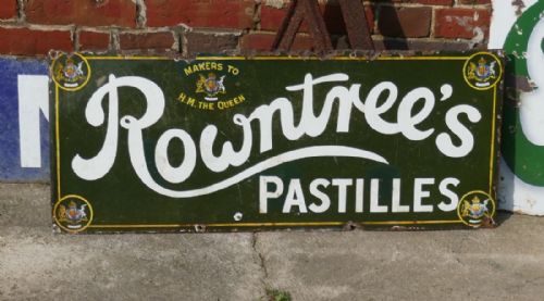 fig 1. Original Rowntree's Pastilles Enamel Sign