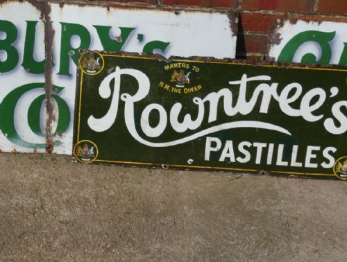 fig 2. Original Rowntree's Pastilles Enamel Sign