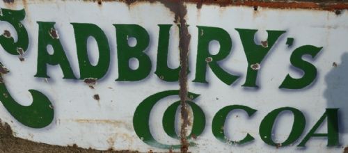 Rare Early Cadbury’s Cocoa Enamel Sign