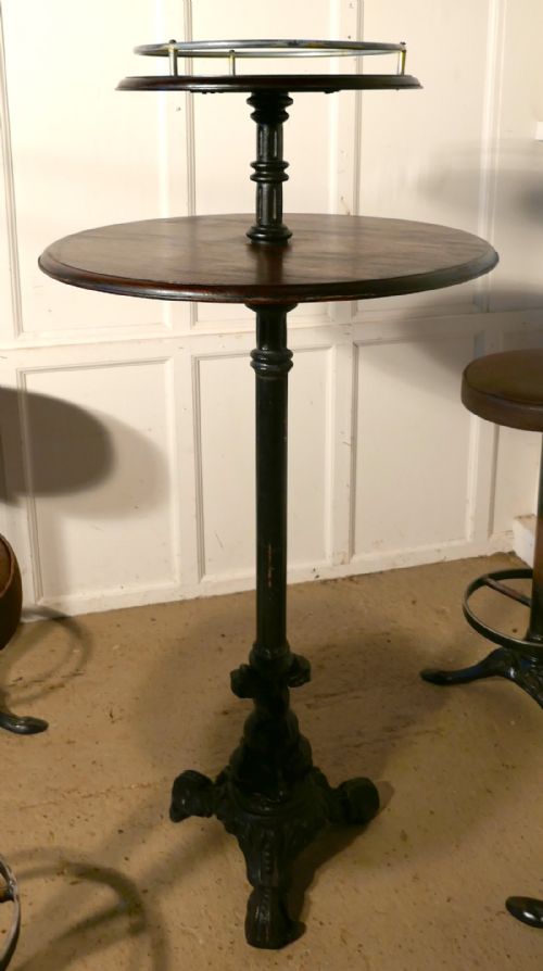 fig 1. 19th Century Gueridon Table and 6 High Stools