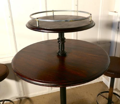 fig 2. 19th Century Gueridon Table and 6 High Stools