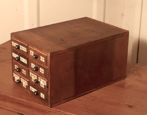 fig 1. Walnut Engineers Filing Drawers, Collector Cabinet