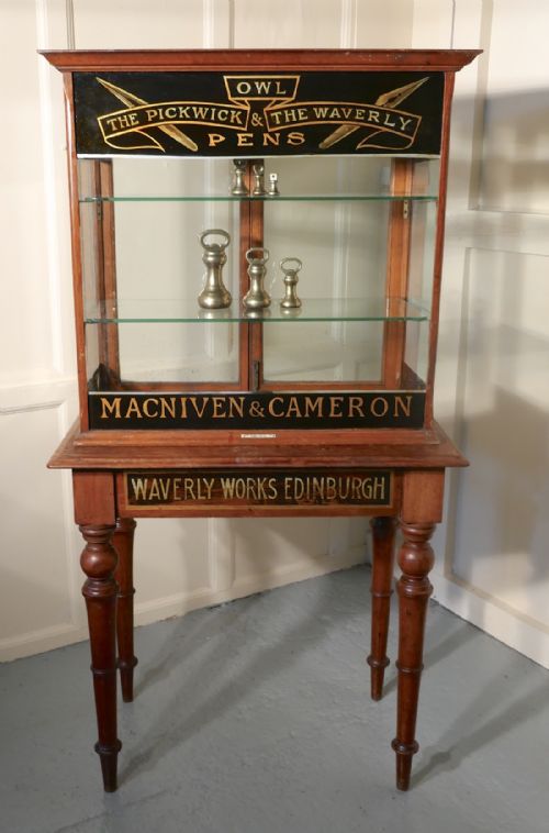 fig 1. Victorian Sign Painted Stationers Cupboard, Shop Display