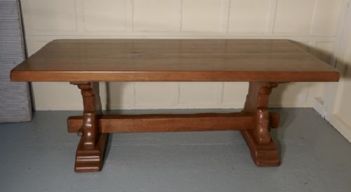 fig 4. A Large French Golden Oak Arts and Crafts Refectory Table