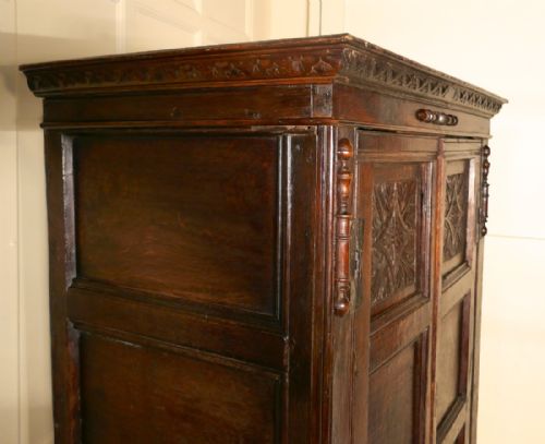 fig 2. Carved Oak Cupboard or Wardrobe