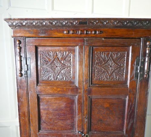 fig 4. Carved Oak Cupboard or Wardrobe