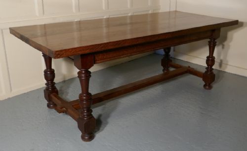 Large French Country Oak Dining Table