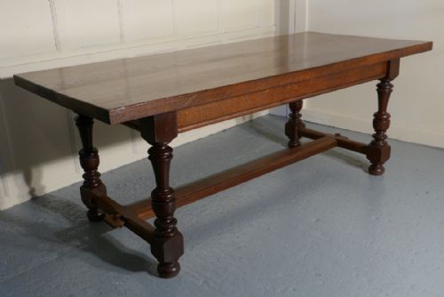 fig 3. Large French Country Oak Dining Table