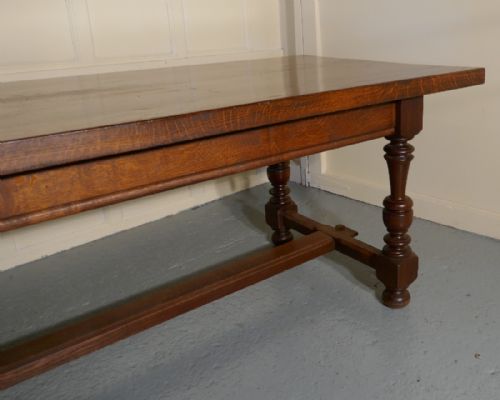 fig 4. Large French Country Oak Dining Table