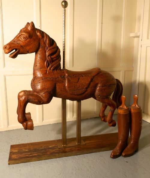 19th Century Spanish Wooden Carousel Galloper or Fair Ground Horse