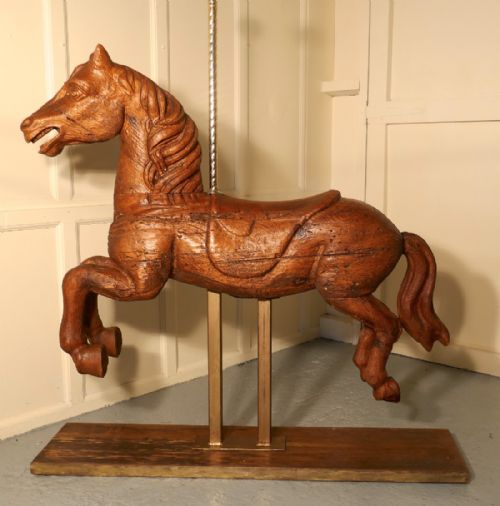 fig 3. 19th Century Spanish Wooden Carousel Galloper or Fair Ground Horse