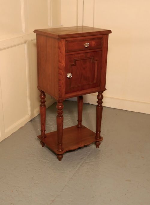 French 19th Century  Cherry Wood Bedside Cabinet