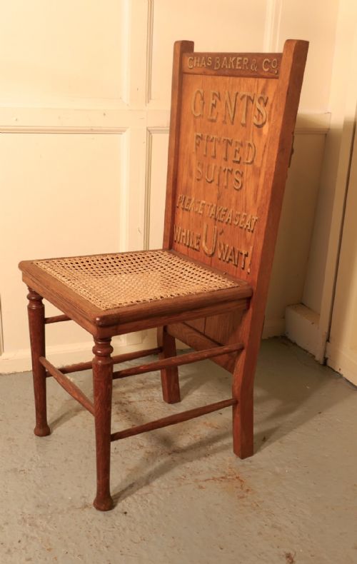 Victorian Oak Trouser Press Chair Gentleman’s Outfitter Shop Display