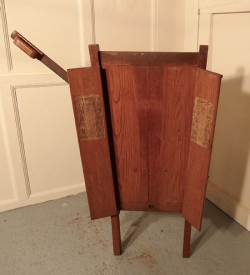 fig 1. Victorian Oak Trouser Press Chair Gentleman’s Outfitter Shop Display