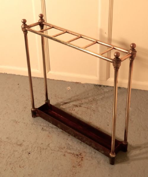 French 19th Century Brass and Iron Stick Stand or Umbrella Stand