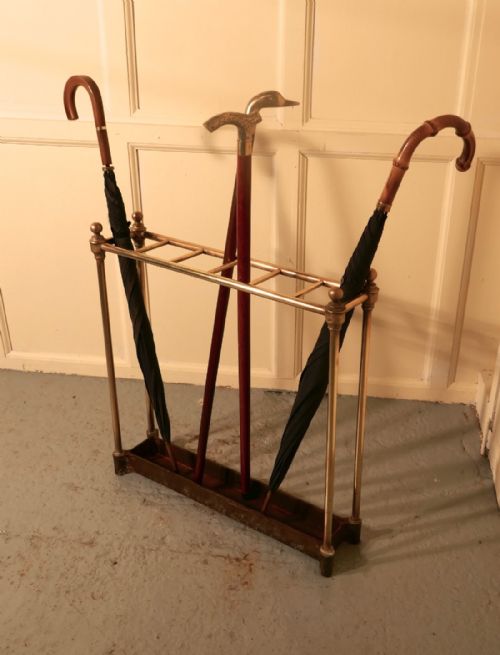 fig 1. French 19th Century Brass and Iron Stick Stand or Umbrella Stand