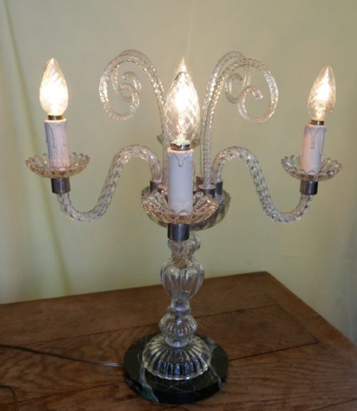 fig 1. Murano Girandole Table Lamp Chandelier