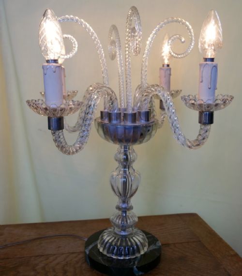 fig 2. Murano Girandole Table Lamp Chandelier