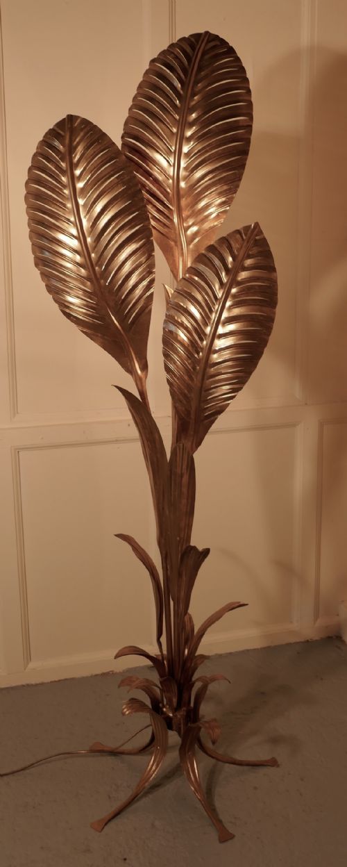 fig 3. French Art Deco Gold Palm Leaf Floor Lamp