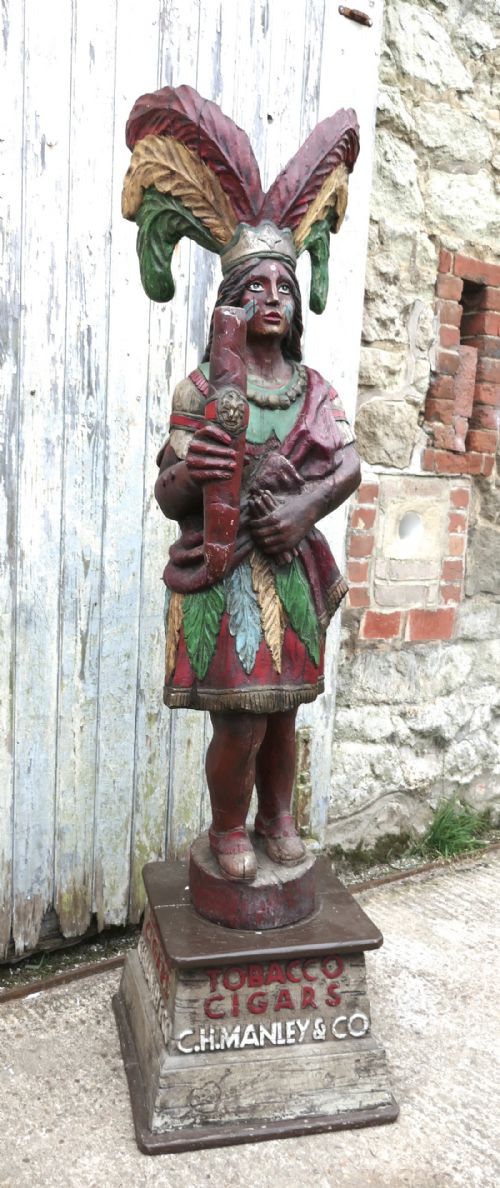 A Life Size Cigar or Tobacco Shop Indian Princes Trade Sign