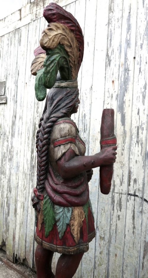 fig 1. A Life Size Cigar or Tobacco Shop Indian Princes Trade Sign