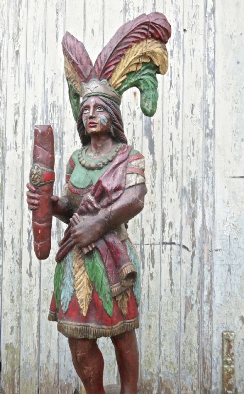 fig 3. A Life Size Cigar or Tobacco Shop Indian Princes Trade Sign