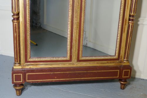 fig 1. A Glamorous French Art Deco Gold and Burgundy Armoire  