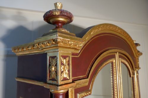 fig 4. A Glamorous French Art Deco Gold and Burgundy Armoire  