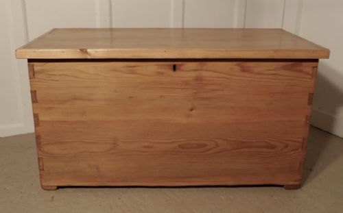 Large Victorian Pine Coffer, Marriage Chest
