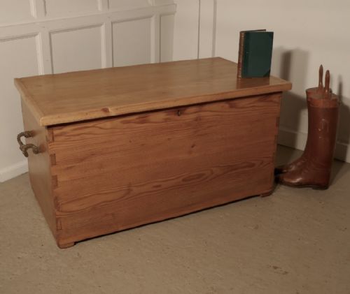 fig 1. Large Victorian Pine Coffer, Marriage Chest