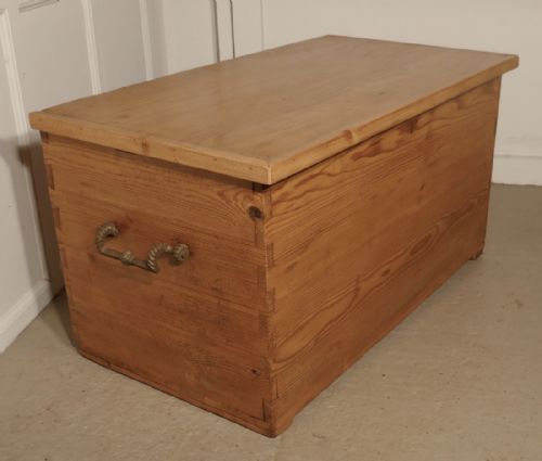 fig 2. Large Victorian Pine Coffer, Marriage Chest
